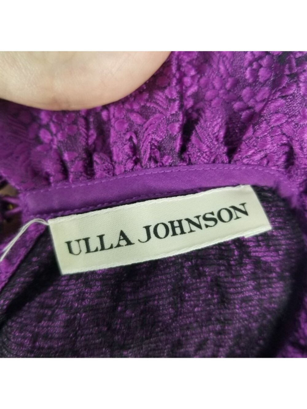 Ulla Johnson $1145 Victorian Ruffle Neck Babydoll Cocktail Dress - Picture 8 of 16
